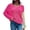 Hot Pink, variant on Aayomet Cardigan For Women Plus Size Women's Sweaters Casual Long Sleeve Button Down Crew Neck Ruffle Knit Pullover Sweater Tops Solid Color Striped,Blue S-XXL