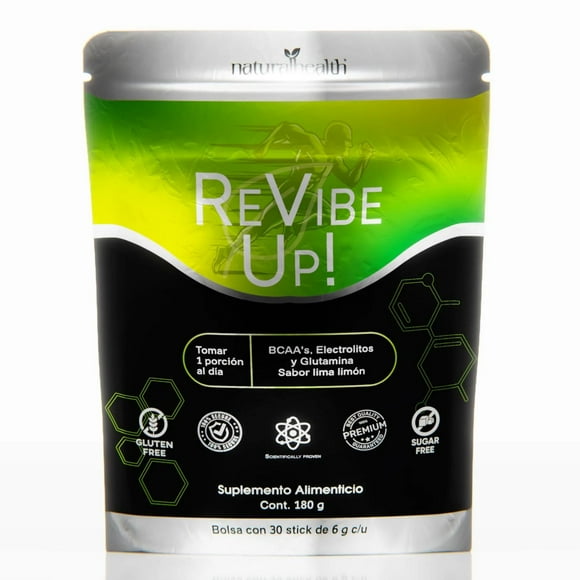 ReVibe Up BCAA´s Electrolitos Lima Limón 30 sobres Natural Health