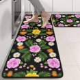 thumbnail image 2 of Kitchen Rugs Sets Of 2,Pioneer Flower Floral Print Pattern Anti Fatigue Kitchen Mat Rugs Non Slip Washable,Decorative Kitchen Floor Mats for Kitchen,Sink,Laundry,17X47 Inch, 2 of 5