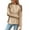 Khaki, variant on HAiming Color Block Sweatshirt for Women Casual Long Sleeve Loose Pullover Tops with Pockets