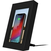 Twelve South PowerPic | Picture Frame Stand with Integrated 10W Qi Charger for iPhone/Wireless Charging Smart Phones (Black)