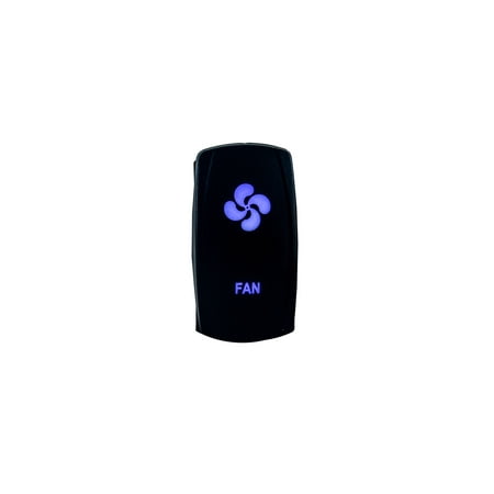 FAN SWITCH OZ-USA® Laser Blue LED Rocker On/Off Switch UTV TRUCK POLARIS RZR XP 900 800