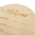 thumbnail image 5 of 3 Pieces Welcome Birth Wooden Sign Basswood Plywood Newborn, 5 of 8