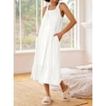 thumbnail image 3 of SMZ Women's Nightgowns Long Sleeveless Night gown with Pockets Soft Ladies Nightdress, 3 of 6