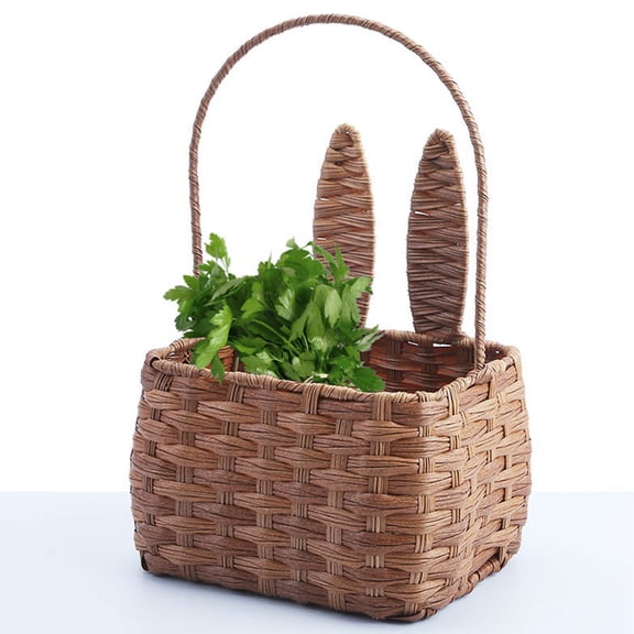 Skegnu Savings Clearance Easter Basket Under $5 Ter Carrying Basket Spring Picnic Hand-Woven Storage Basket Snacks Eggs Candy Storage Children's Gifts Gift for Boys