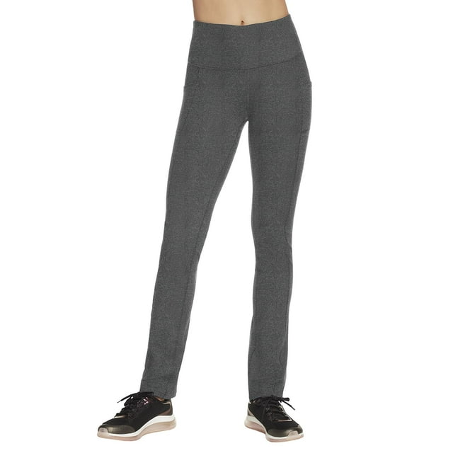 Pantalón Skechers Go Walk High Waisted Joy para mujer, color gris antracita