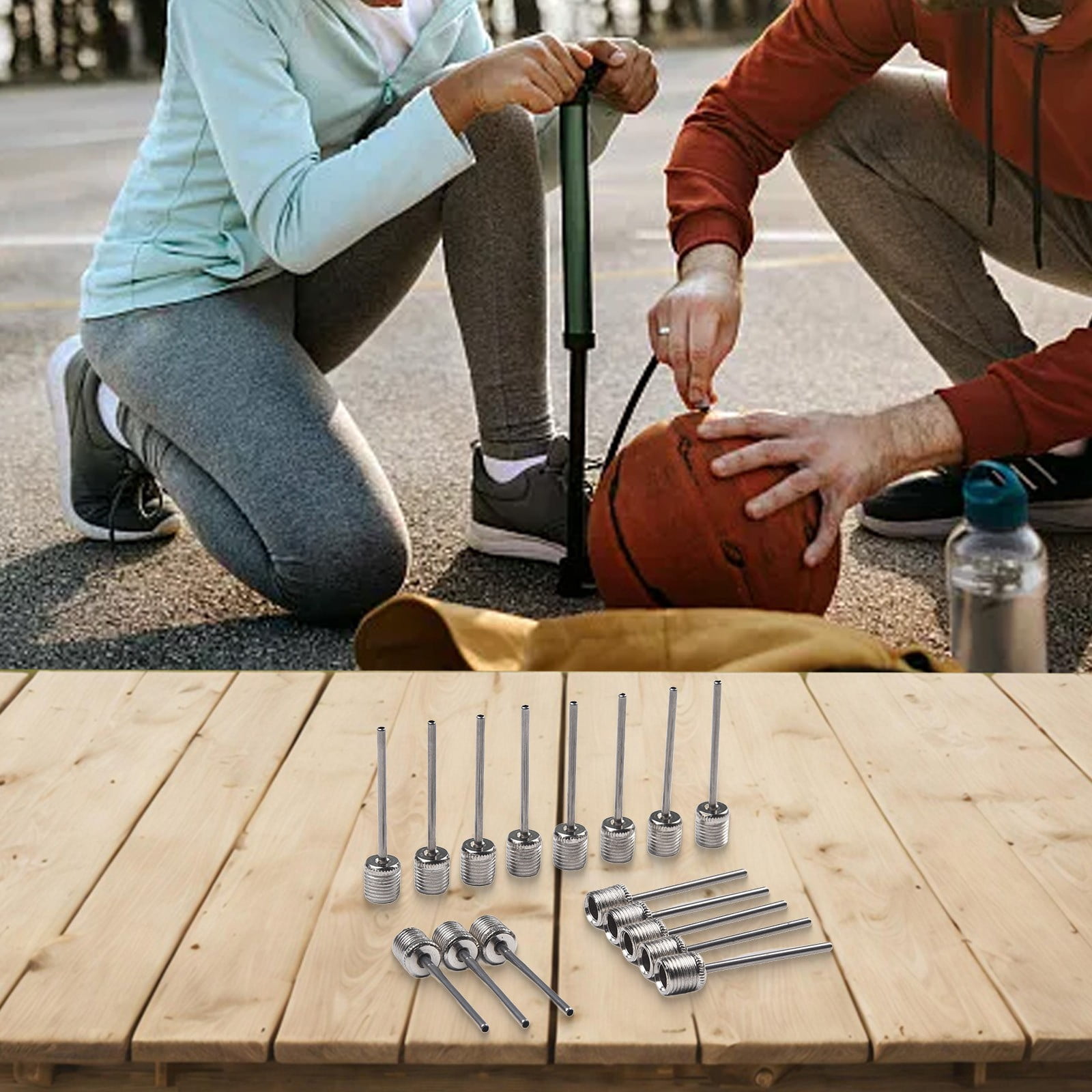 Kit De Réparation De Valve Pour Ballon – 15/25 Valves, Aiguilles, Pinces – Pour Basket, Foot, Volley