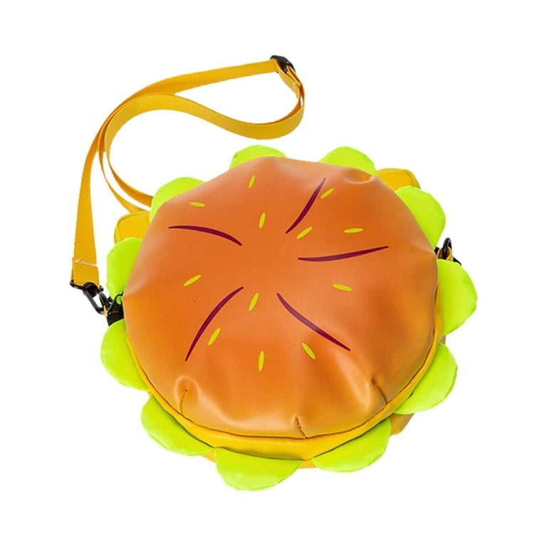 Cheeseburger Shoulder Bag Tote Hamburger Cross Body Bag for  display picture 1