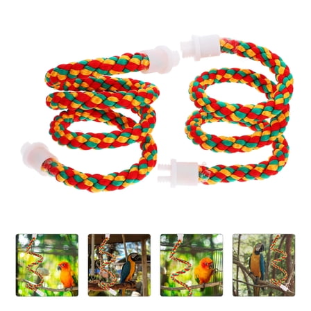 OFFIGAM 2 PCS Bird Cage Rope Perch Bendable Perch For Parrots