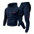 thumbnail image 2 of Ceisia Men's PARIS Print Hooded Tracksuit Set with Kangaroo Pocket for Casual & Sports Wear Navy S Gifts, 2 of 4