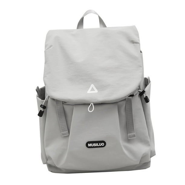 Mochila de , mochila universitaria, informal ligera de nailon para portátil, ideal para niñas, niños, mujeres, hombres, adolescentes, senderismo Gris