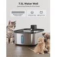 thumbnail image 4 of Fuente de agua inalámbrica para perros Chumajor de acero inoxidable de 7,5 L, 4 of 9