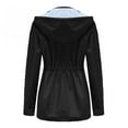 thumbnail image 6 of Christmas Deals! Borniu Women's Rain Jacket Outdoor Lightweight Raincoat With Removable Hoodies Windbreaker Trench Coat Clearance, 6 of 8