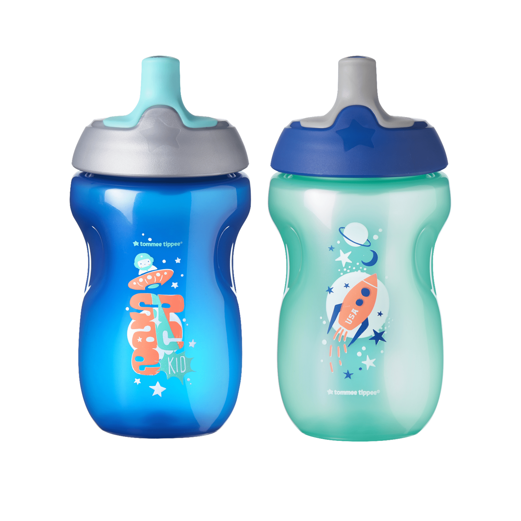 2 Tommee Tippee Toddler Spill Proof Sippy Cup with Handles NEW 