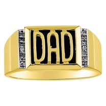 Mens Diamond & Onyx Ring 14K Yellow or 14K White Gold