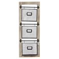 thumbnail image 2 of Deco 79 58644 Basket Wall Rack, Black/Brown, 2 of 2
