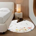 thumbnail image 2 of Round Rug 4Ft Washable Non-Slip, Spring Wildflowers Circle Area Rugs for Living Room Bedroom, Watercolor Rustic Flowers Floral Leaves Indoor Floor Mats Carpet Runner for Home Decor Aesthetic, 2 of 8