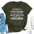 thumbnail image 1 of RXIRUCGD Hauts de Sortie pour Femmes Mode Été Décontracté Col Rond Imprimé Lettre Manches Courtes T-Shirt Chemises Femmes Vert, 1 of 8