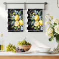 thumbnail image 3 of Summer Lemon Kitchen Towels Set of 2, Vintage Black Plaid Blue Spring Floral Absorbent Dish Towels for Kitchen, Microfiber Hand Towel, Quick Drying Tea Towel for Cleaning Decorative Dishcloths, 3 of 7