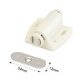 thumbnail image 2 of Cupboard Single Round Head Metal Plastic Magnetic Catch Latch White, 2 of 5
