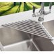 thumbnail image 1 of Rejilla para secar platos de acero inoxidable SUS304, escurridor de esquina para fregadero, escurridor de cocina, escurridor de esquina para fregadero (gris), 1 of 8