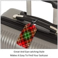 thumbnail image 3 of Square 2Pack PU Leather Red Plaid Pattern Cruise Luggage Tag with Privacy Cover and Name ID Tag for Travel Handbags Backpacks Luggage Tags, 3 of 6
