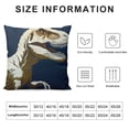 thumbnail image 5 of ONETECH Throw Pillow Covers Dinosaur Tyrannosaurus Navy Blue Prehistoric Paleontologist Decorative Pillow Cases Room Home Decor Square Pillowcases, 5 of 5