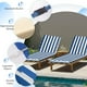 thumbnail image 3 of Cojines para Chaise Lounge Iheqard al Aire Libre Conjunto de 2 Azul+Blanco, 3 of 7
