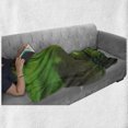 thumbnail image 6 of Aurora Borealis Soft Flannel Fleece Throw Blanket, Enchanted Universe Sky with Reflections Tranquil Scenery, Cozy Plush for Indoor and Outdoor Use, 50" x 60", Lime and Reseda Green, by Ambesonne, 6 of 6