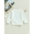 thumbnail image 4 of Bagilaanoe Toddler Baby Girl Boy Casual Sweatshirt Long Sleeve Letter Print Pullover 6M 12M 18M 24M 3T 4T Kids Fall Loose Tee Tops, 4 of 7