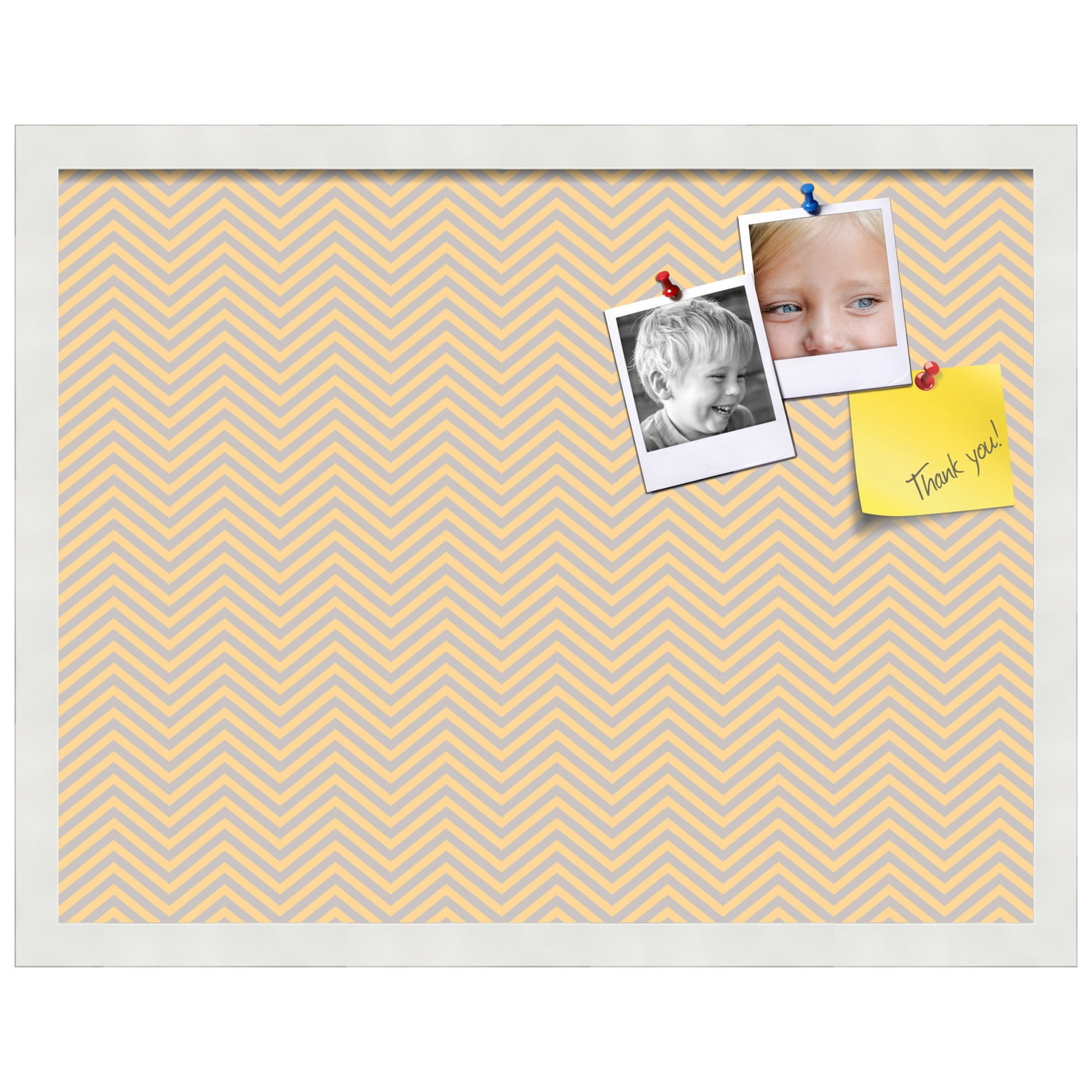 PinPix ArtToFrames 20x15 Custom Cork Bulletin Board    Poster Board Has a Fabric Style Canvas Finish, Framed in Satin White Frame (PinPix-263)
