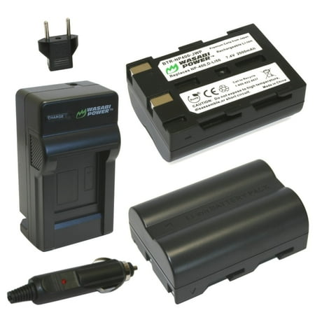 Wasabi Power Battery (2-Pack) and Charger for Pentax D-LI50 D-L150