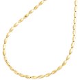 thumbnail image 2 of Real 10K Yellow Gold Diamond Cut Rice Bead Ball Chain 2mm Necklace 18 Inches, 2 of 6
