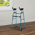 Walkers, Walking Mobility Aid with Removable Padded Armrests 440lbs,Folding Platform Walker with