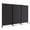 Gray, variant on Vebreda 3 Panel Folding Room Divider with Lockable Wheels, Durable Material and Sturdy Frame, Perfect for Multi-scene Use, folding privacy screen
