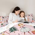 thumbnail image 4 of Manfei Cute Nutcracker Twin Bedding Sets 7pcs for Kids, Christmas Tree Snowflake Bedding Comforter Set, Pink Merry Xmas Sheet Sets, Super Cozy Room Decor, 4 of 8