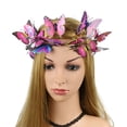thumbnail image 1 of Bandeau Élégant pour Femmes Rose avec Sangle et Fleurs, Accessoire de Fête, 1 of 5