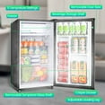 thumbnail image 3 of CALLIEVER 3.2 Cu ft One Door Mini Fridge,Silvery,New, 3 of 9