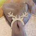 thumbnail image 2 of 20 Pcs Christmas Wooden Reindeer Napkin Ring Holders Horn Ring Table Dinner For Xmas Party Decoration Cute Napkin Buckle Home Napkin Ornaments Banquet, 2 of 5