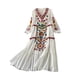 thumbnail image 3 of Vestido bohemio elegante Salvador Con escote en V y mangas 3/4 para mujer 108cm de longitud, 3 of 10