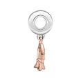 thumbnail image 3 of 925 Sterling Silver Rose Gold Mom Infinity Heart Dangle Charm for Bracelet Charms Bangle Pendant Jewelry, 3 of 4