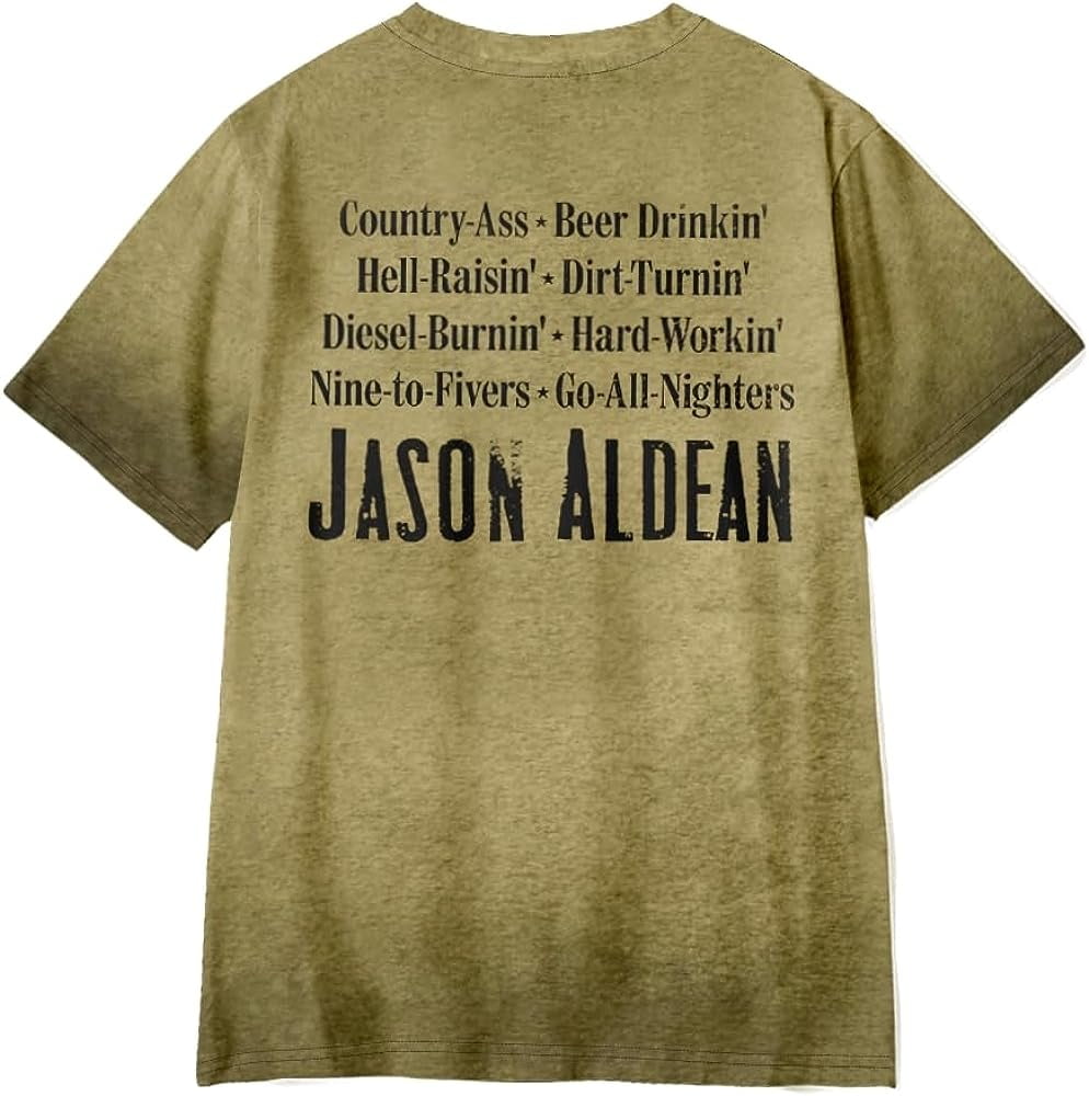 Jason Aldean Merch Tough Crowd T-Shirt Tee Cosplay Men/Women