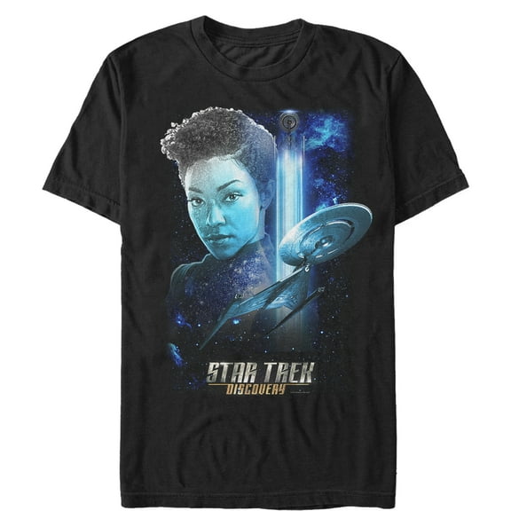 Men's Star Trek: Discovery Michael Burnham Space Stare  Graphic Tee Black 3X Large