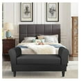 Drevy Storage Bench for Bedroom End of Bed, Upholstered End of Bed
