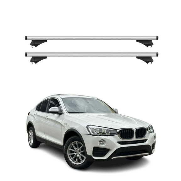 OMAC Cross Bars Roof Racks Aluminium for BMW X4 F26 2015-2018 Silver 2Pcs
