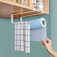 thumbnail image 3 of Travelwant Self Adhesive Paper Towel Holder Under Kitchen Cabinet, Paper Towel Rack Stick on Wall, Matte Black Paper Holder Mounted Vertical or Horizontal in Screws or Adhesive, 3 of 7