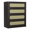 thumbnail image 3 of Furniture of America Evalte Adult Modern 4-Drawer Wood Vertical Dresser, Espresso, 3 of 11