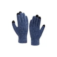 thumbnail image 6 of Adult Winter Women'S and Men'S Universal Knitted Hat, Scarf, and Gloves 3-Piece Set Navy Blue One size, 6 of 7