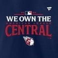 thumbnail image 4 of Men's Fanatics Navy Cleveland Guardians 2024 AL Central Division Champions Big & Tall Locker Room T-Shirt, 4 of 4