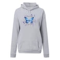 thumbnail image 4 of Sudadera para mujer Sudaderas con cuello redondo Moda Casual Impreso Blusa de manga larga Bolsillo Pullover Tops Sudaderas con capucha Odeerbi ODB-5, 4 of 8